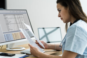 Medical Bill Codes And Spreadsheet Data.